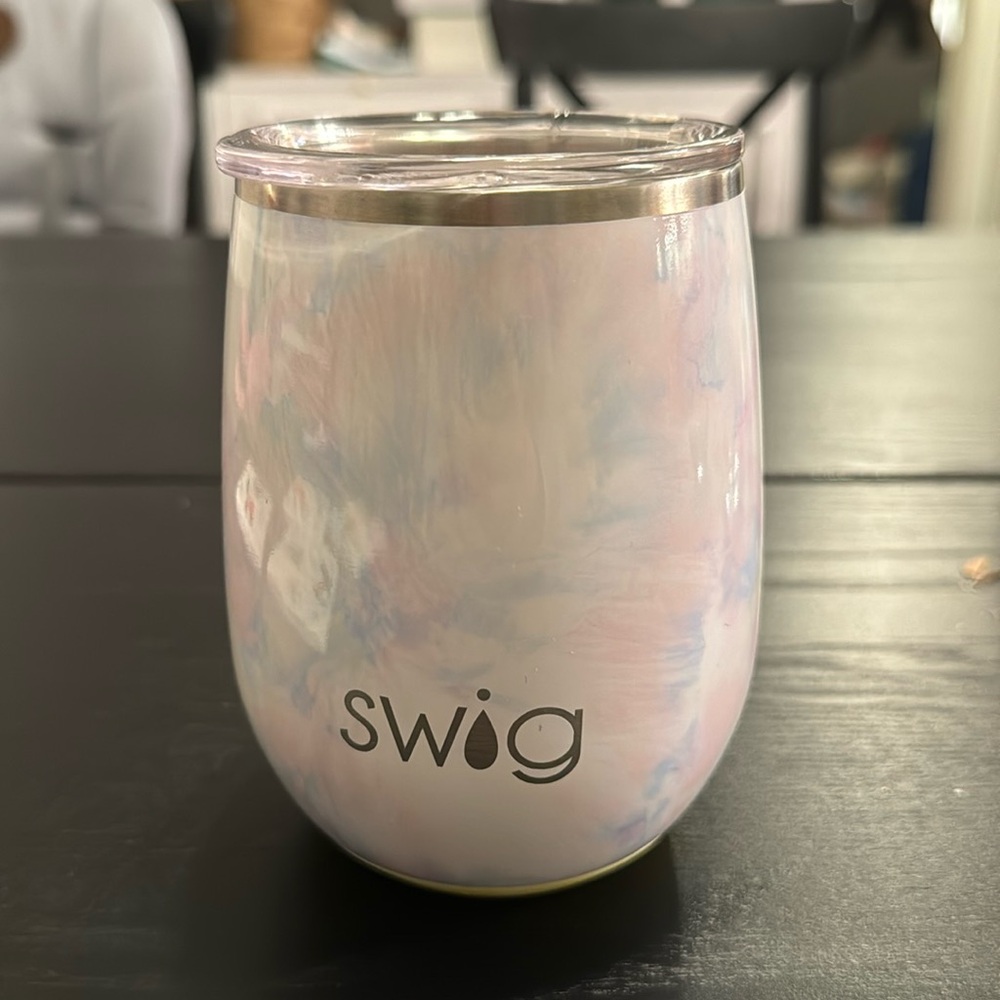Swig Life Stemless Wine Cup 14oz - pastel tie dye